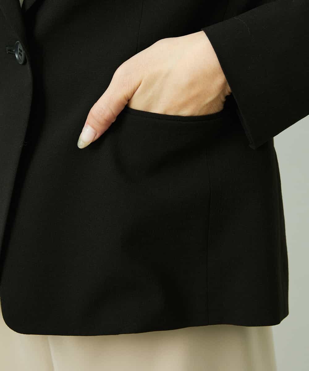 F6DDD01450 MICHEL KLEIN(小さいサイズ)(メゾン ドゥ サンク) [小さいサイズ][セットアップ対応]テーラードジャケット ブラック