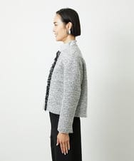 F6DDD02430 MICHEL KLEIN(小さいサイズ)(メゾン ドゥ サンク) [小さいサイズ]ファンシーツイードショートジャケット ネイビー