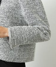 F6DDD02430 MICHEL KLEIN(小さいサイズ)(メゾン ドゥ サンク) [小さいサイズ]ファンシーツイードショートジャケット ネイビー