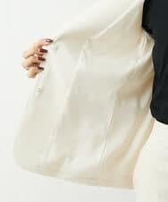 F6DFS19350 MICHEL KLEIN(小さいサイズ)(メゾン ドゥ サンク) [小さいサイズ]ストレッチノーカラージャケット(セットアップ対応) オフホワイト(81)
