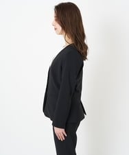F6DFS19350 MICHEL KLEIN(小さいサイズ)(メゾン ドゥ サンク) [小さいサイズ]ストレッチノーカラージャケット(セットアップ対応) オフホワイト(81)