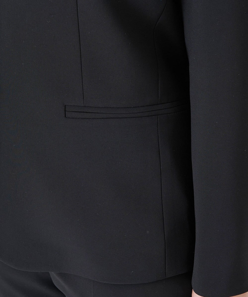 F6DFS19350 MICHEL KLEIN(小さいサイズ)(メゾン ドゥ サンク) [小さいサイズ]ストレッチノーカラージャケット(セットアップ対応) オフホワイト(81)