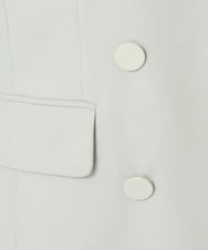 F6DFV25360 MICHEL KLEIN(小さいサイズ)(メゾン ドゥ サンク) [小さいサイズ/セットアップ対応］リネンライクダブルブレストジャケット ライトグリーン(30)
