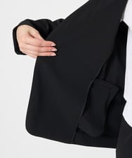 F6DGA12290 MICHEL KLEIN(小さいサイズ)(メゾン ドゥ サンク) [小さいサイズ]ノーカラージャケット(接触冷感/セットアップ対応) カーキ
