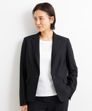 F6DGS42360 MICHEL KLEIN(小さいサイズ)(メゾン ドゥ サンク) [小さいサイズ]バランサーキュラー(R)テーラードジャケット（背抜き/セットアップ対応/PLUS JACKET） ブラック(94)