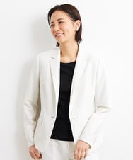 F6DGS42360 MICHEL KLEIN(小さいサイズ)(メゾン ドゥ サンク) [小さいサイズ]バランサーキュラー(R)テーラードジャケット（背抜き/セットアップ対応/PLUS JACKET） ブラック(94)