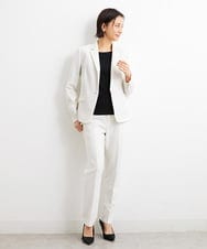 F6DGS42360 MICHEL KLEIN(小さいサイズ)(メゾン ドゥ サンク) [小さいサイズ]バランサーキュラー(R)テーラードジャケット（背抜き/セットアップ対応/PLUS JACKET） ブラック(94)