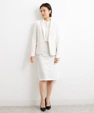 F6DGS42360 MICHEL KLEIN(小さいサイズ)(メゾン ドゥ サンク) [小さいサイズ]バランサーキュラー(R)テーラードジャケット（背抜き/セットアップ対応/PLUS JACKET） ブラック(94)