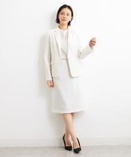 F6DGS42360 MICHEL KLEIN(小さいサイズ)(メゾン ドゥ サンク) [小さいサイズ]バランサーキュラー(R)テーラードジャケット（背抜き/セットアップ対応/PLUS JACKET） ブラック(94)