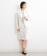 F6DGS42360 MICHEL KLEIN(小さいサイズ)(メゾン ドゥ サンク) [小さいサイズ]バランサーキュラー(R)テーラードジャケット（背抜き/セットアップ対応/PLUS JACKET） ブラック(94)