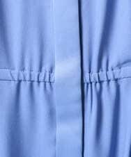 F6EAD05360 MICHEL KLEIN(小さいサイズ)(メゾン ドゥ サンク) [小さいサイズ]ノーカラーフレアーワンピース ブルー