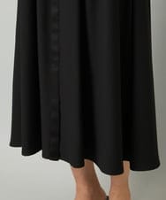 F6EAD05360 MICHEL KLEIN(小さいサイズ)(メゾン ドゥ サンク) [小さいサイズ]ノーカラーフレアーワンピース ブラック