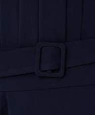 F6EAD06360 MICHEL KLEIN(小さいサイズ)(メゾン ドゥ サンク) [小さいサイズ]ノーカラープリーツワンピース ネイビー