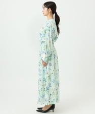 F6EDD12490 MICHEL KLEIN(小さいサイズ)(メゾン ドゥ サンク) [小さいサイズ]フラワープリントワンピース グリーン