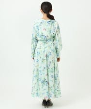 F6EDD12490 MICHEL KLEIN(小さいサイズ)(メゾン ドゥ サンク) [小さいサイズ]フラワープリントワンピース グリーン