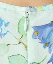 F6EDD12490 MICHEL KLEIN(小さいサイズ)(メゾン ドゥ サンク) [小さいサイズ]フラワープリントワンピース グリーン