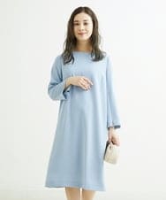 F6EDS04330 MICHEL KLEIN(小さいサイズ)(メゾン ドゥ サンク) [小さいサイズ]2WAYスリットスリーブワンピース ブラック(94)