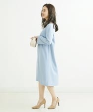 F6EDS04330 MICHEL KLEIN(小さいサイズ)(メゾン ドゥ サンク) [小さいサイズ]2WAYスリットスリーブワンピース ブラック(94)
