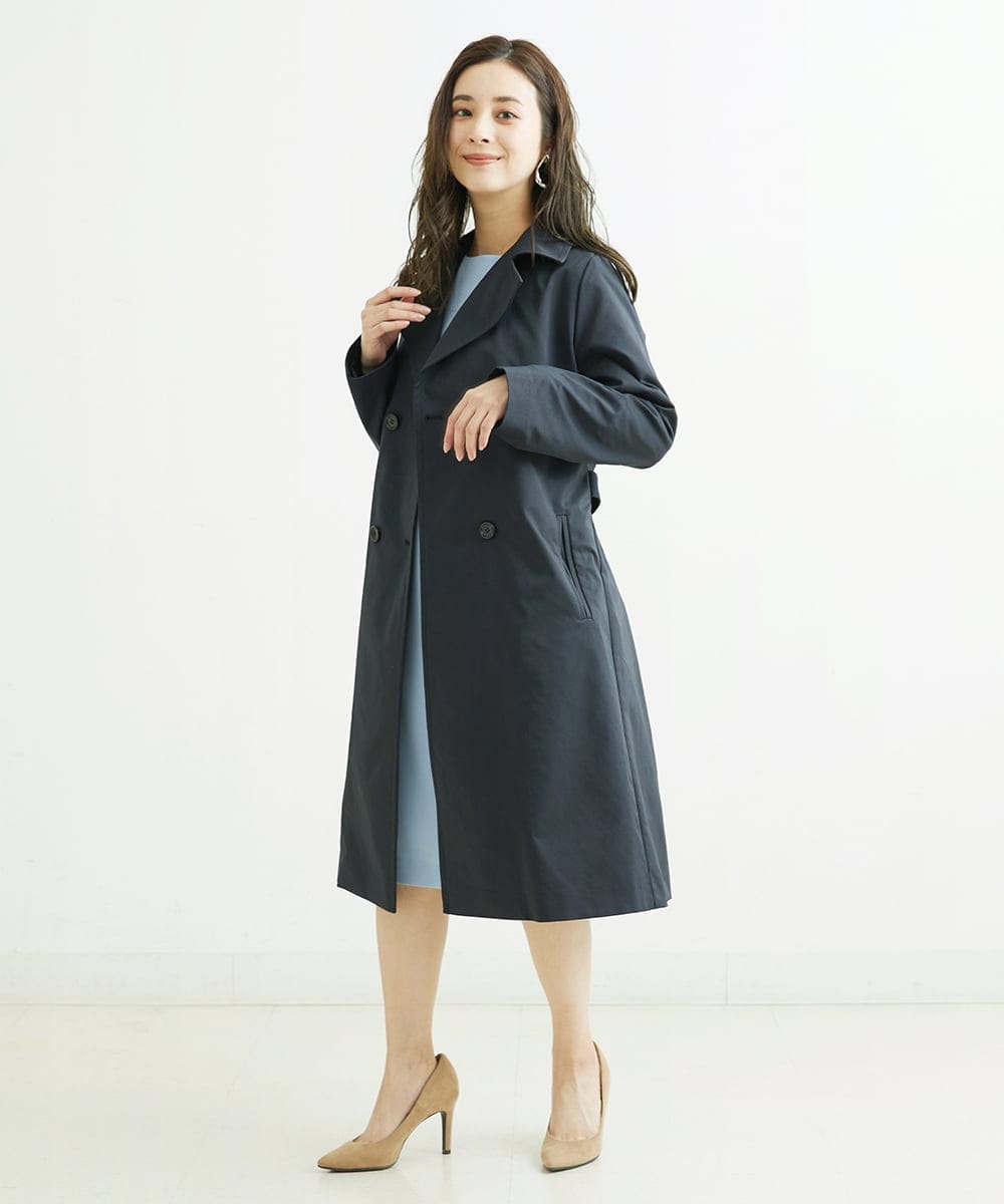 F6EDS04330 MICHEL KLEIN(小さいサイズ)(メゾン ドゥ サンク) [小さいサイズ]2WAYスリットスリーブワンピース ブラック(94)