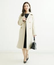 F6EDS04330 MICHEL KLEIN(小さいサイズ)(メゾン ドゥ サンク) [小さいサイズ]2WAYスリットスリーブワンピース ブラック(94)