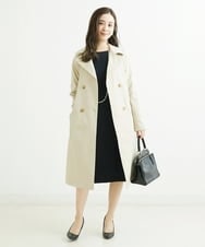 F6EDS04330 MICHEL KLEIN(小さいサイズ)(メゾン ドゥ サンク) [小さいサイズ]2WAYスリットスリーブワンピース ブラック(94)