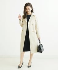 F6EDS04330 MICHEL KLEIN(小さいサイズ)(メゾン ドゥ サンク) [小さいサイズ]2WAYスリットスリーブワンピース ブラック(94)
