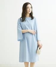 F6EDS04330 MICHEL KLEIN(小さいサイズ)(メゾン ドゥ サンク) [小さいサイズ]2WAYスリットスリーブワンピース ブラック(94)