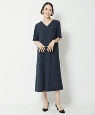F6EFV25300 MICHEL KLEIN(小さいサイズ)(メゾン ドゥ サンク) [小さいサイズ]リネンライクワンピース ライトグリーン(30)