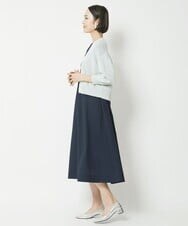 F6EFV25300 MICHEL KLEIN(小さいサイズ)(メゾン ドゥ サンク) [小さいサイズ]リネンライクワンピース ライトグリーン(30)