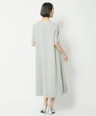 F6EFV25300 MICHEL KLEIN(小さいサイズ)(メゾン ドゥ サンク) [小さいサイズ]リネンライクワンピース ライトグリーン(30)