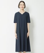 F6EFV25300 MICHEL KLEIN(小さいサイズ)(メゾン ドゥ サンク) [小さいサイズ]リネンライクワンピース ライトグリーン(30)