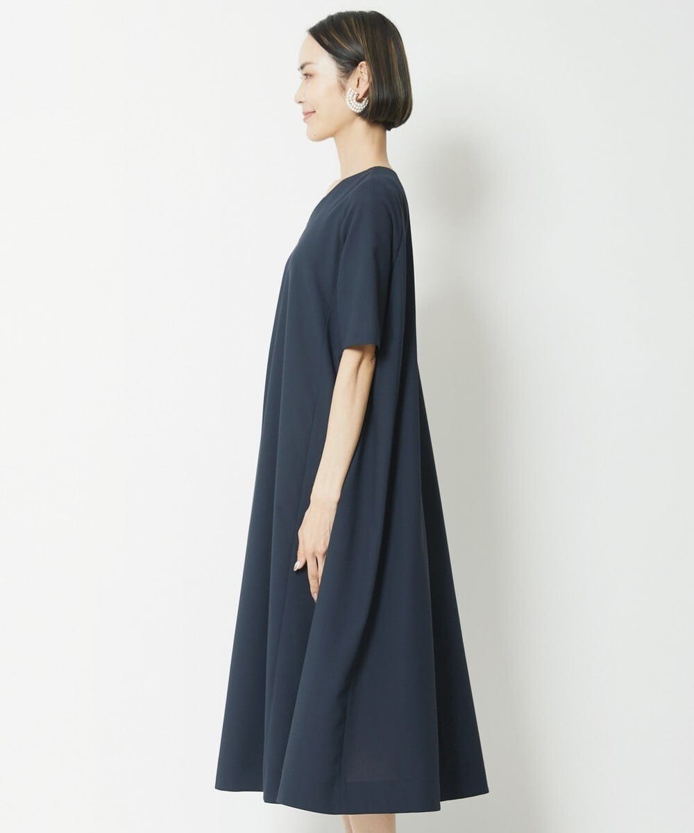F6EFV25300 MICHEL KLEIN(小さいサイズ)(メゾン ドゥ サンク) [小さいサイズ]リネンライクワンピース ライトグリーン(30)