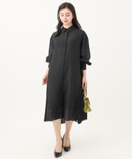 F6EGA04350 MICHEL KLEIN(小さいサイズ)(メゾン ドゥ サンク) [小さいサイズ]バックプリーツ3WAYワンピース グリーン