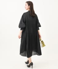 F6EGA04350 MICHEL KLEIN(小さいサイズ)(メゾン ドゥ サンク) [小さいサイズ]バックプリーツ3WAYワンピース グリーン