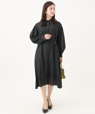 F6EGA04350 MICHEL KLEIN(小さいサイズ)(メゾン ドゥ サンク) [小さいサイズ]バックプリーツ3WAYワンピース グリーン