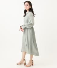F6EGA04350 MICHEL KLEIN(小さいサイズ)(メゾン ドゥ サンク) [小さいサイズ]バックプリーツ3WAYワンピース グリーン