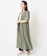 F6EGA05330 MICHEL KLEIN(小さいサイズ)(メゾン ドゥ サンク) [小さいサイズ]3WAYロングシャツワンピース グレー