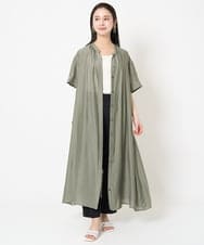 F6EGA05330 MICHEL KLEIN(小さいサイズ)(メゾン ドゥ サンク) [小さいサイズ]3WAYロングシャツワンピース グレー