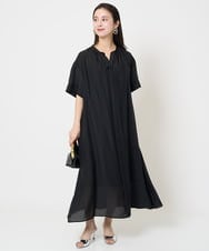 F6EGA05330 MICHEL KLEIN(小さいサイズ)(メゾン ドゥ サンク) [小さいサイズ]3WAYロングシャツワンピース グレー