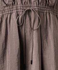 F6EGD07390 MICHEL KLEIN(小さいサイズ)(メゾン ドゥ サンク) [小さいサイズ]ナイロンクロス ギャザーワンピース ブラック