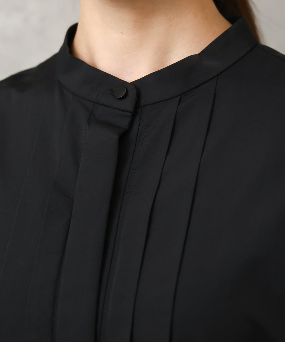 F6EGD09450 MICHEL KLEIN(小さいサイズ)(メゾン ドゥ サンク) [小さいサイズ]フレンチスリーブフレアワンピース ブラック