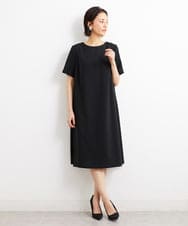 F6EGS43350 MICHEL KLEIN(小さいサイズ)(メゾン ドゥ サンク) [小さいサイズ]2WAY タックデザインベルト付きワンピース ブラウン(87)