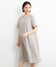 F6EGS43350 MICHEL KLEIN(小さいサイズ)(メゾン ドゥ サンク) [小さいサイズ]2WAY タックデザインベルト付きワンピース ブラウン(87)