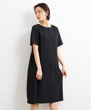 F6EGS43350 MICHEL KLEIN(小さいサイズ)(メゾン ドゥ サンク) [小さいサイズ]2WAY タックデザインベルト付きワンピース ブラウン(87)