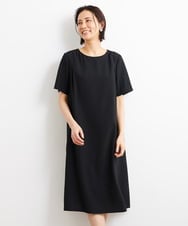 F6EGS43350 MICHEL KLEIN(小さいサイズ)(メゾン ドゥ サンク) [小さいサイズ]2WAY タックデザインベルト付きワンピース ブラウン(87)