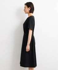F6EGS43350 MICHEL KLEIN(小さいサイズ)(メゾン ドゥ サンク) [小さいサイズ]2WAY タックデザインベルト付きワンピース ブラウン(87)