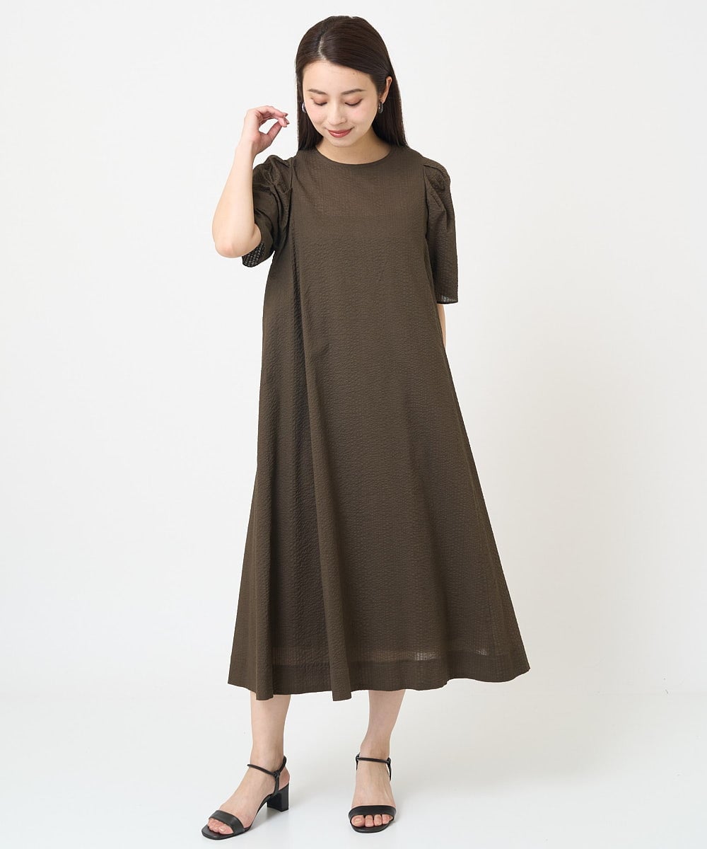F6EGV45360 MICHEL KLEIN(小さいサイズ)(メゾン ドゥ サンク) [小さいサイズ]サッカーワンピース ブラウン(87)