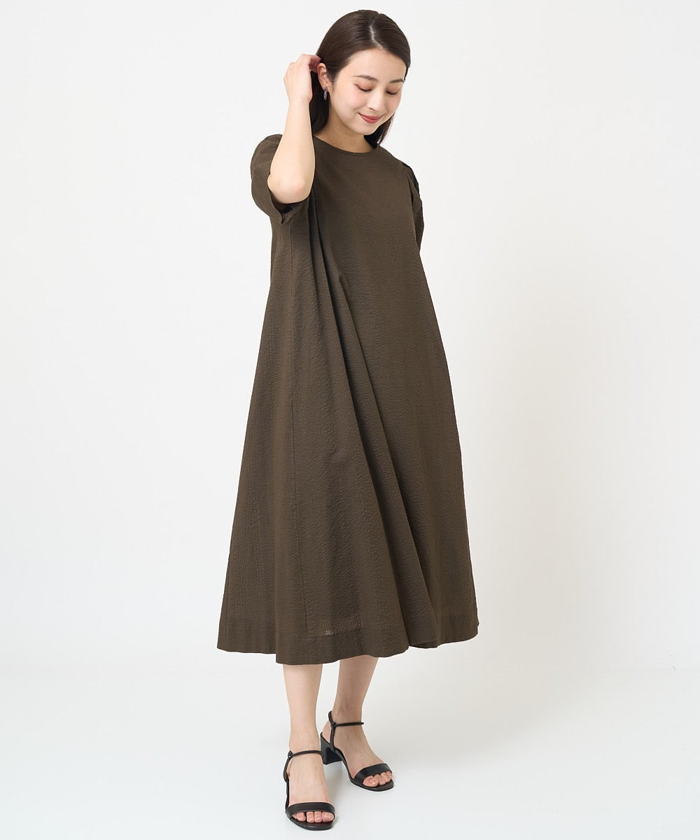F6EGV45360 MICHEL KLEIN(小さいサイズ)(メゾン ドゥ サンク) [小さいサイズ]サッカーワンピース ブラウン(87)