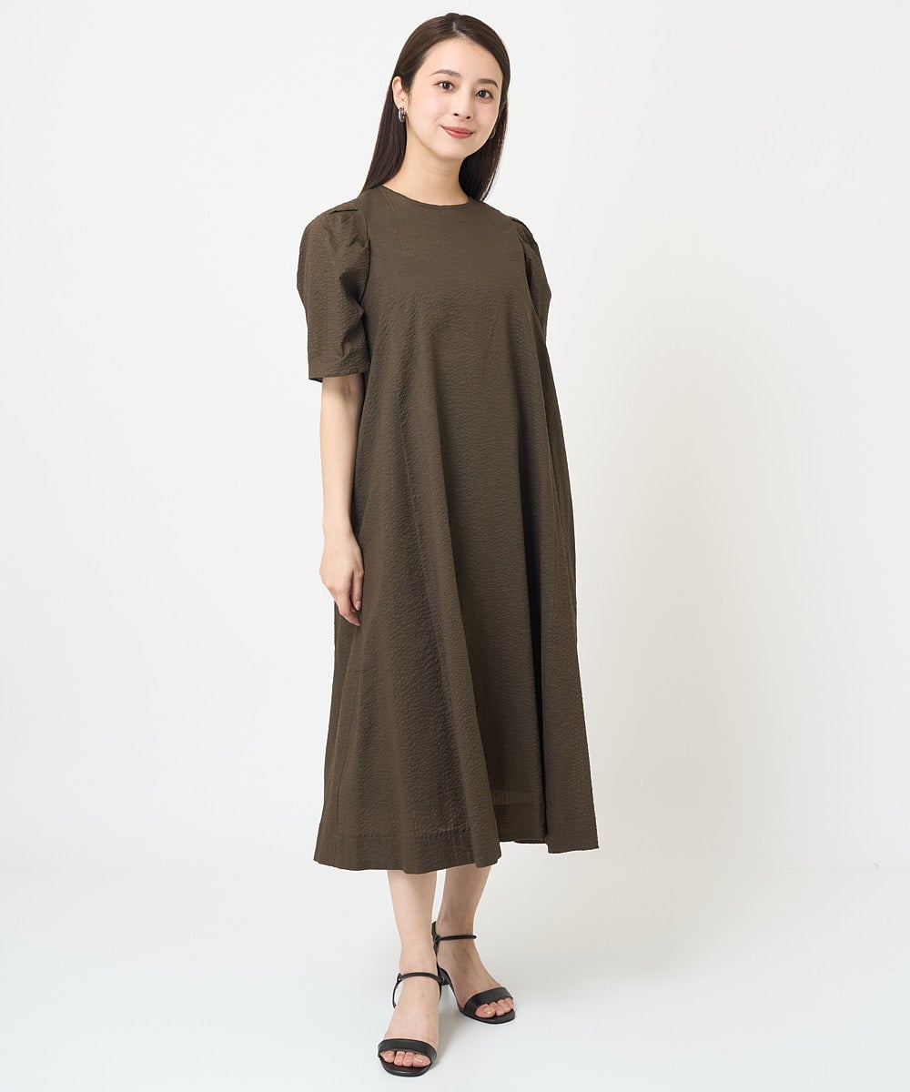 F6EGV45360 MICHEL KLEIN(小さいサイズ)(メゾン ドゥ サンク) [小さいサイズ]サッカーワンピース ブラウン(87)