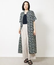 F6EGV46390 MICHEL KLEIN(小さいサイズ)(メゾン ドゥ サンク) [小さいサイズ]フラワープリント3WAYワンピース(オリジナルプリント) ネイビー系(57)
